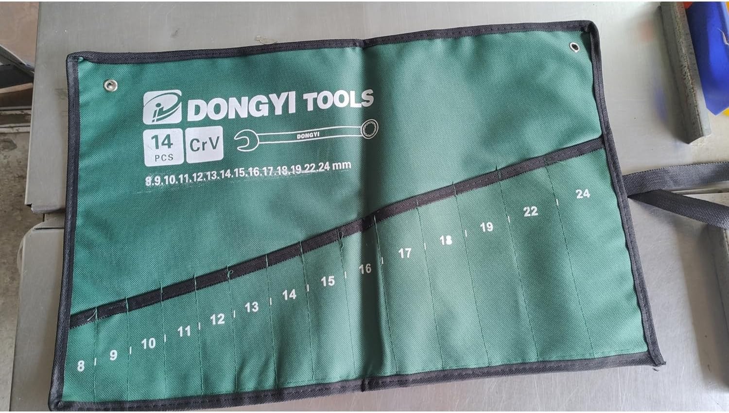 2 Pack Wrench Roll Up Pouch Set Organizer 14 Pocket Slot Canvas…