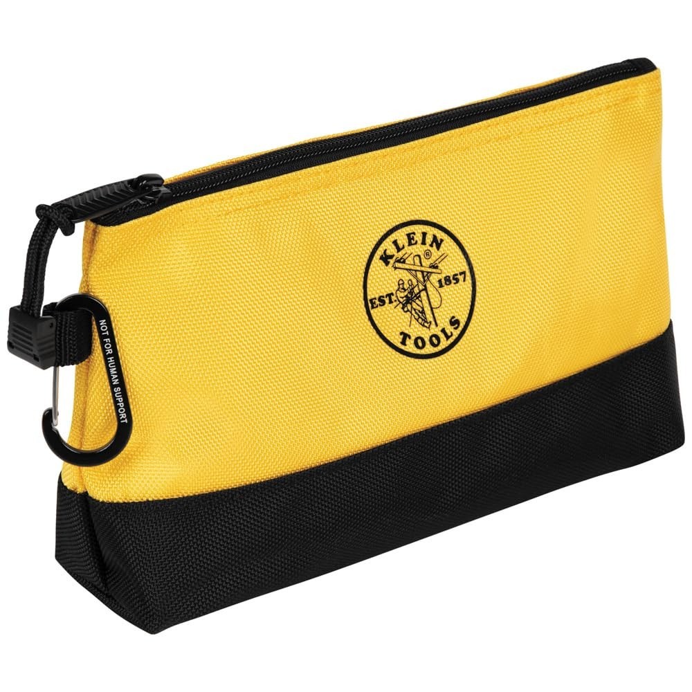 Stand-Up Zipper Tool Pouch 5-Pack with Carabiners, Water Resistant, Reinforced B
