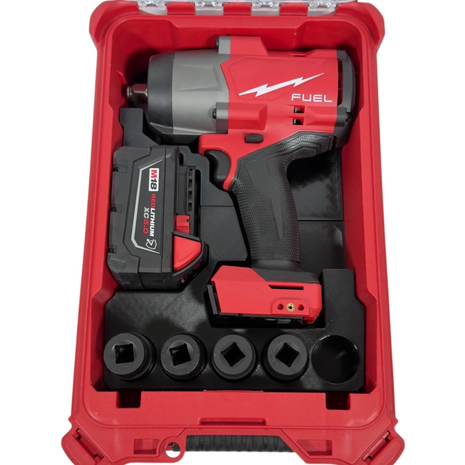 High Torque 1/2″ Impact Wrench Liner Insert for Packout Organizer, M18 Battery &