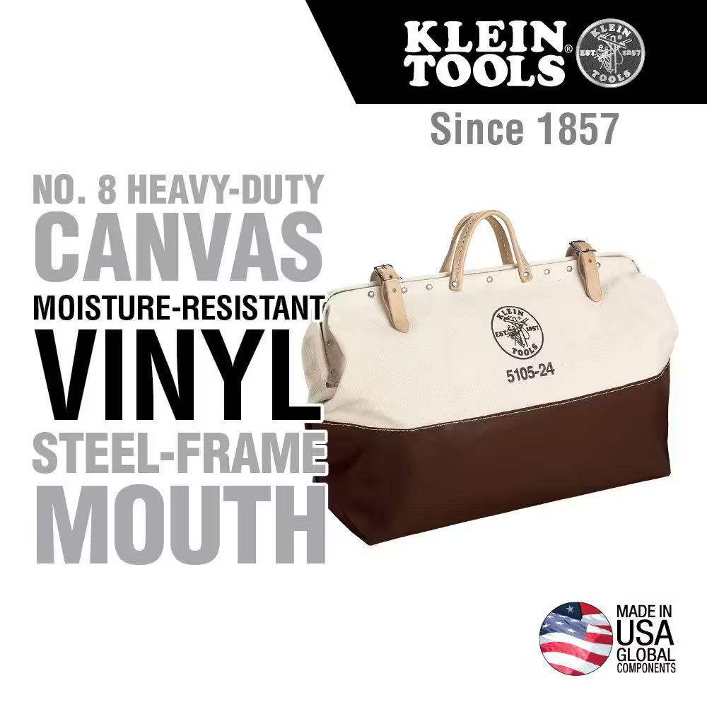 24 In. High-Bottom Canvas Tool Bag