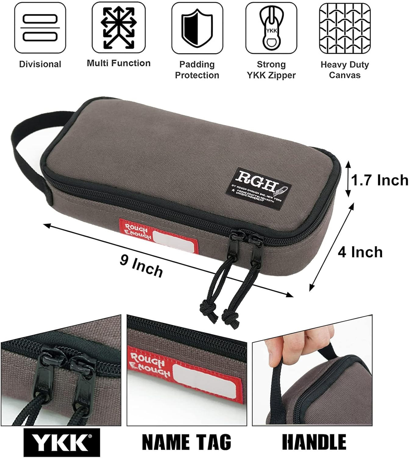 Rough Enough Canvas Tool Bags with Handle Zipper Bundle
