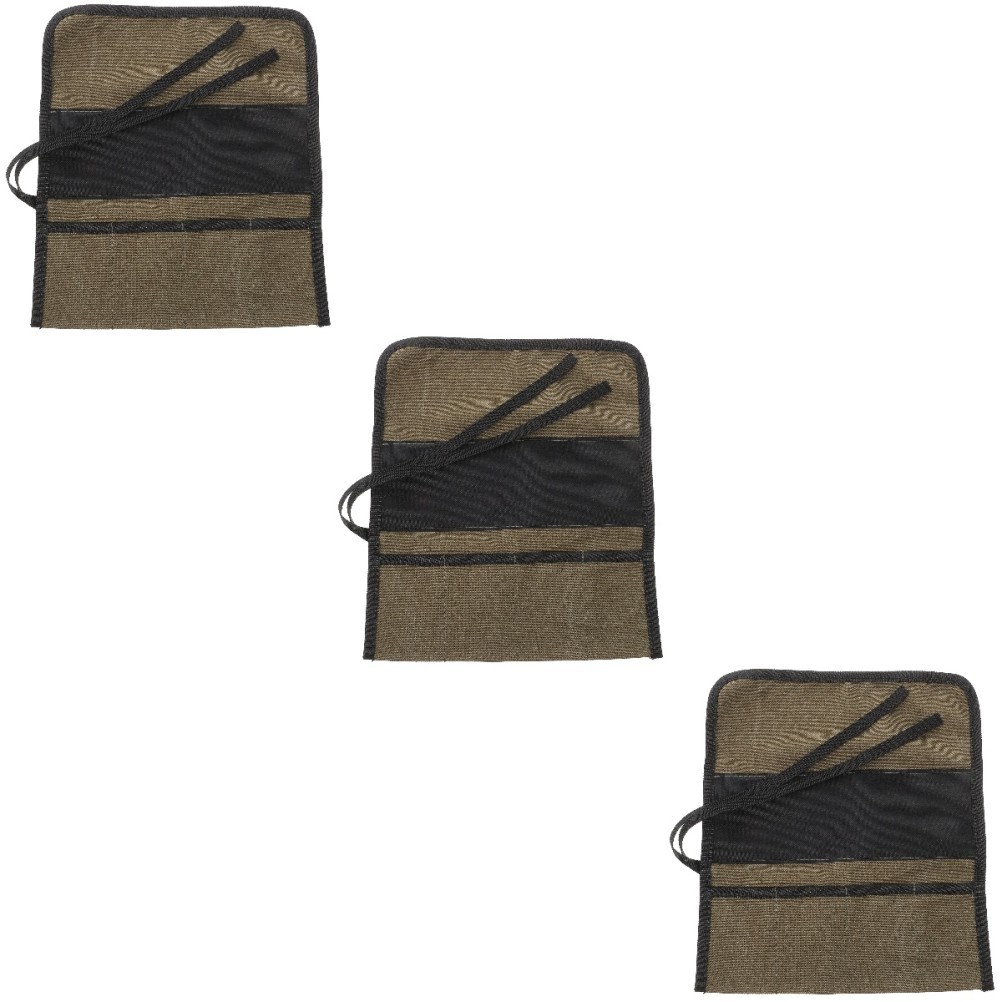 3 Count Canvas Tool Roll up Bag Multi Functional Rollup Bags for Men