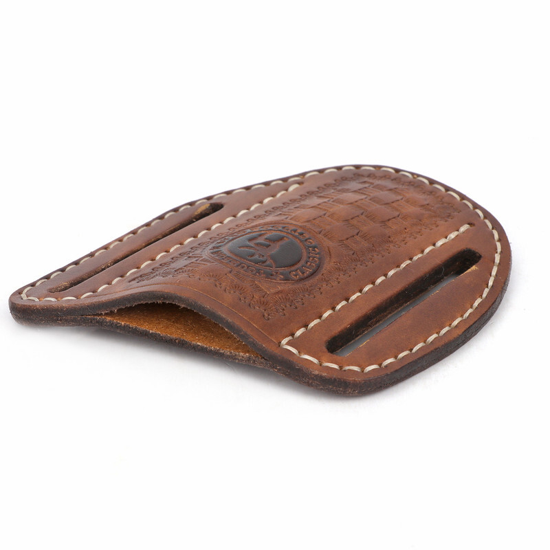 TOURBON Leather Folding Knife Pocket Belt Sheath Camping Gift-Special offer