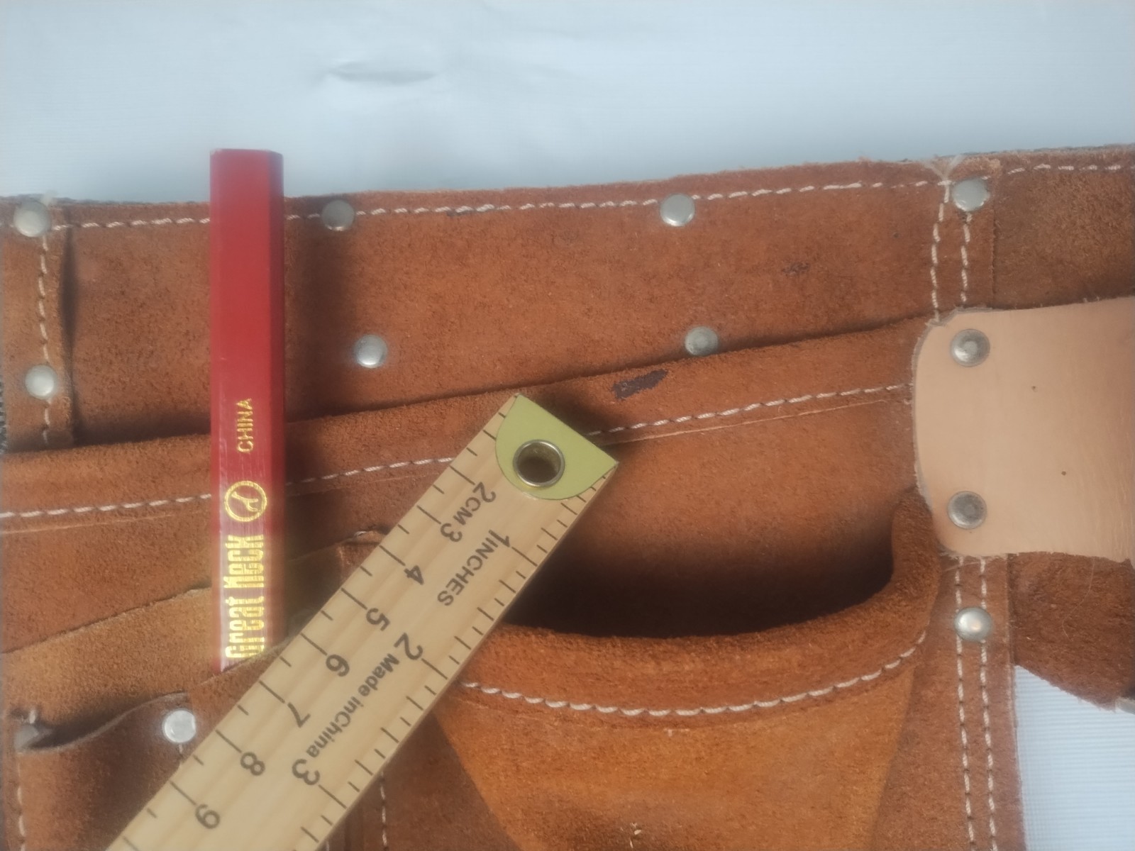 Companion Leather Belt Brown Multi Tool Belt Construction Handyman Adjustable