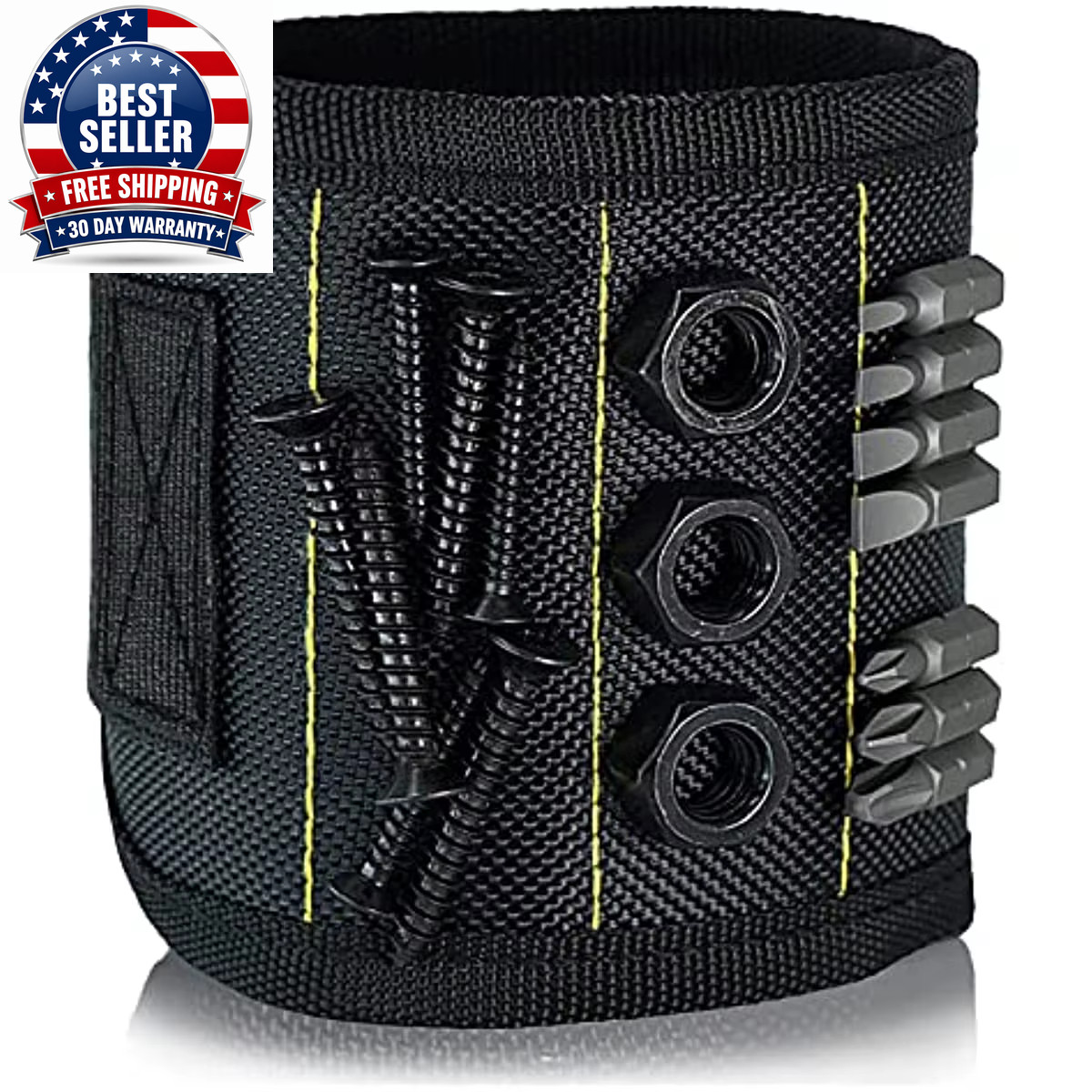 Magnetic Wristband for Holding Screws,Nails，Drilling Bits,Wrist Tool Holder Belt
