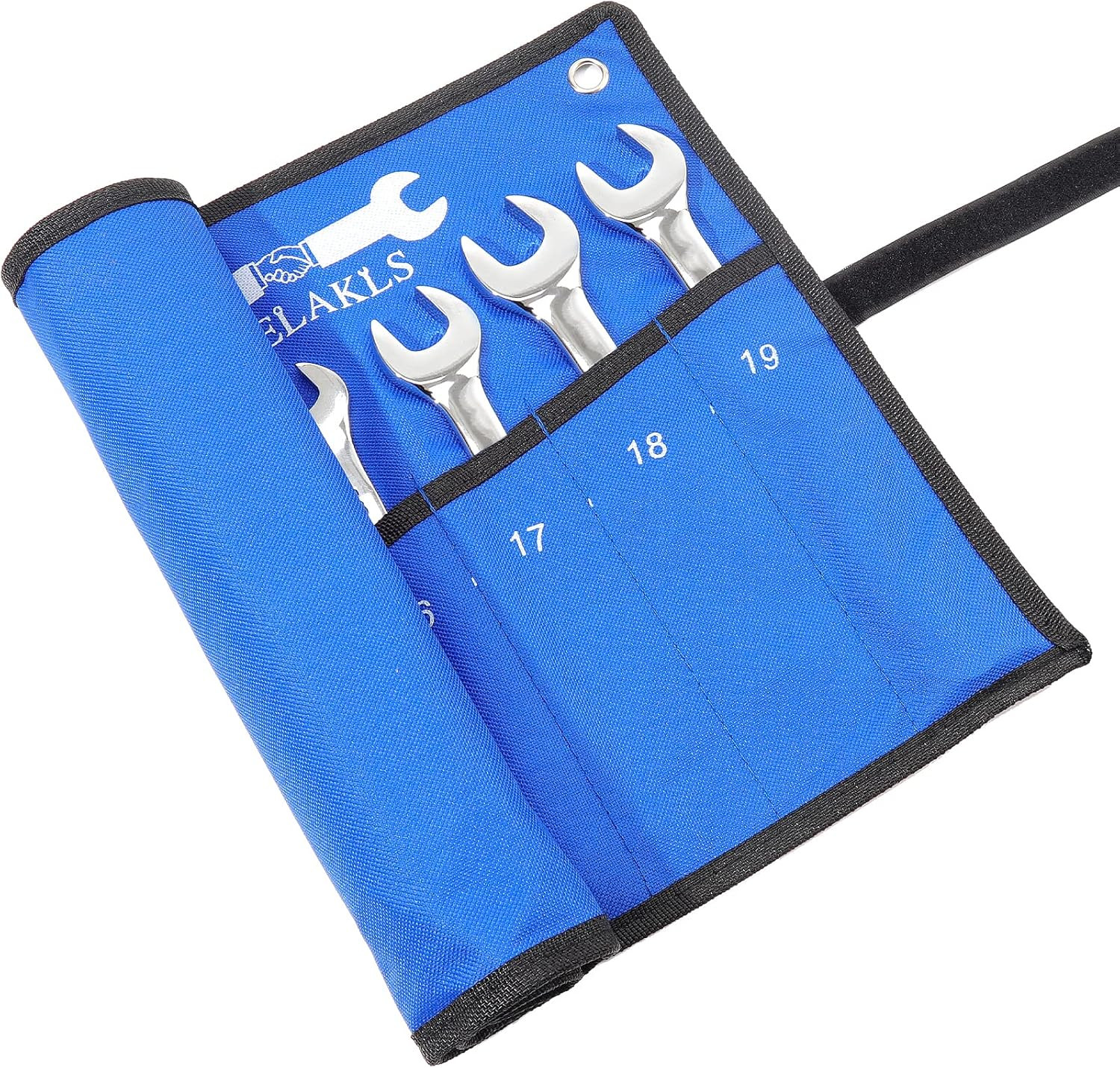 10 Pockets Metric Wrench Tool Roll up Pouch Utility Heavy Duty Canvas Tool Organ