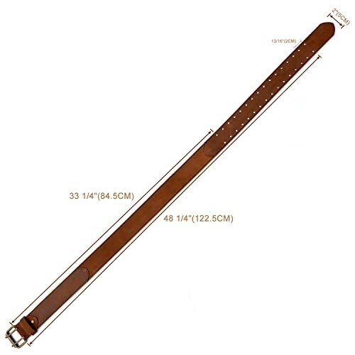 Tourbon Leather Workshop Tool Work Belt 2” Wide With Double Prong Tongue Roller