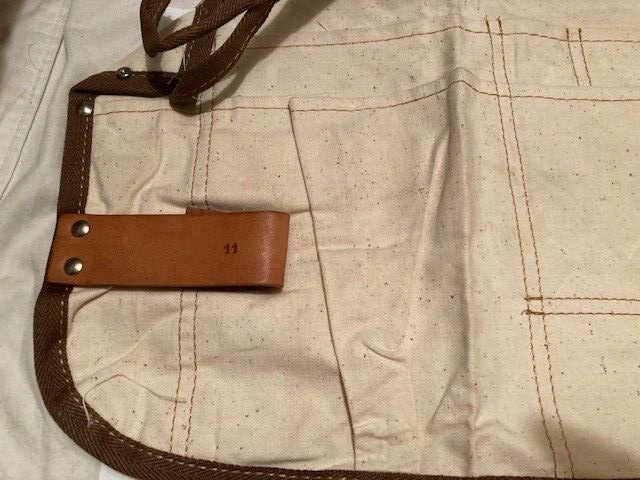 USA LEATHER NECK Atchison Canvas Cotton Nail Bag Tool Holder Apron – New In Pkg