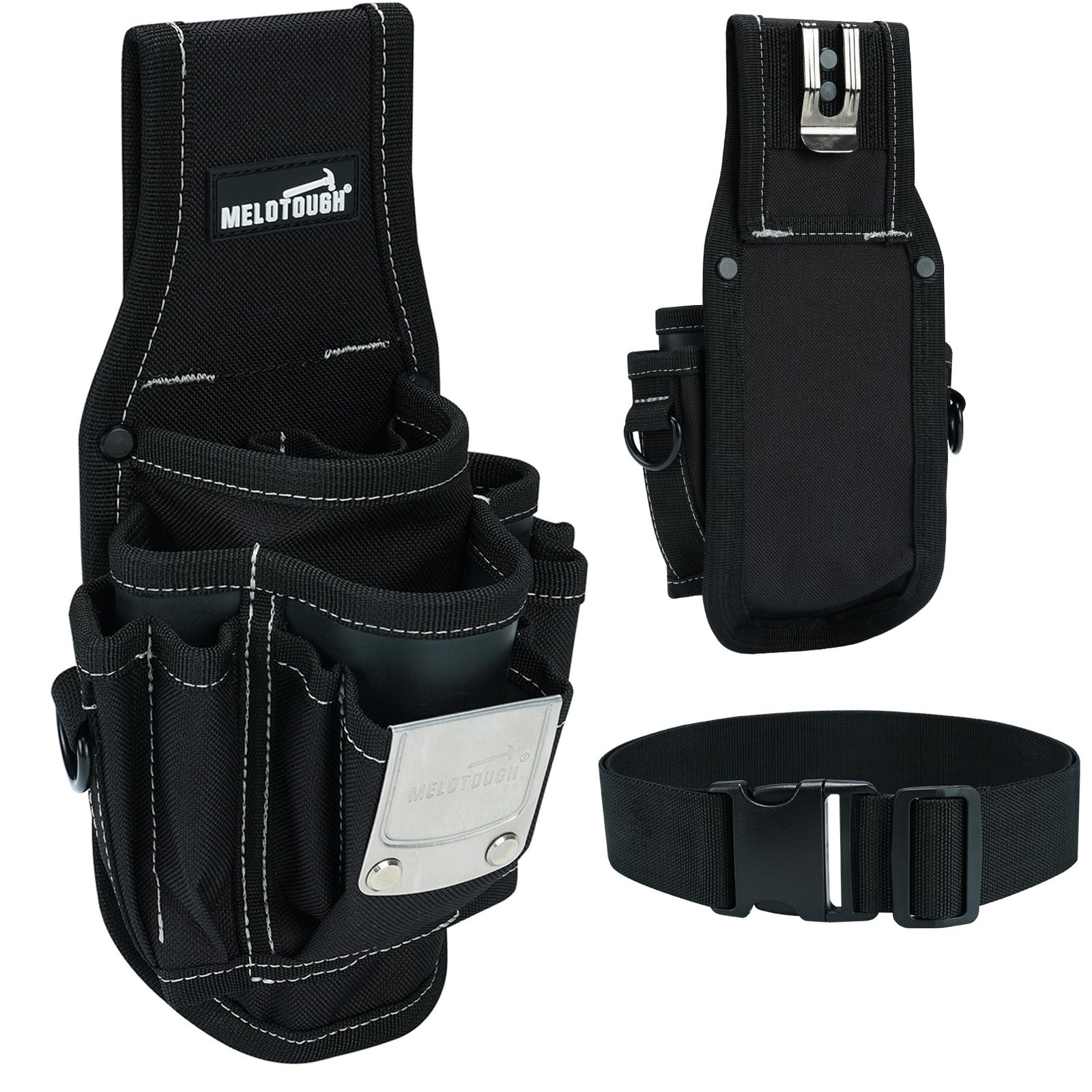Pocket Tool Belt Pouch Small Quick Release Clip Larger Pockets Loop Carrier
