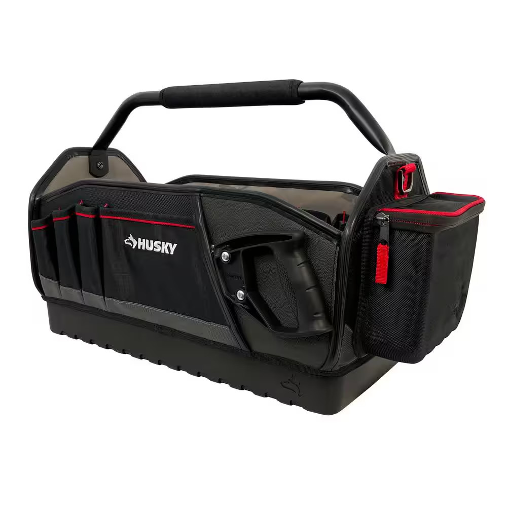 Husky Heavy-Duty 20 in. 31 Pockets PRO All-Trade Tool Bag Tote