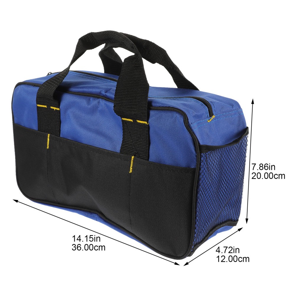 Portable Multi Color Canvas Tool Organizer Wide Open Tote with Large Storage