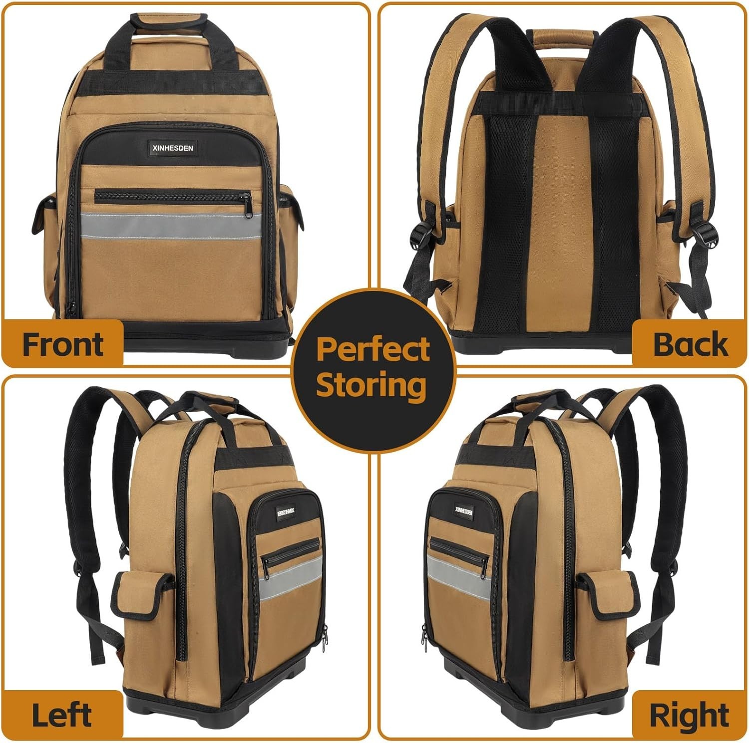 Multi-Pocket Heavy-Duty Tool Backpack – Durable and Waterproof Storage Solution