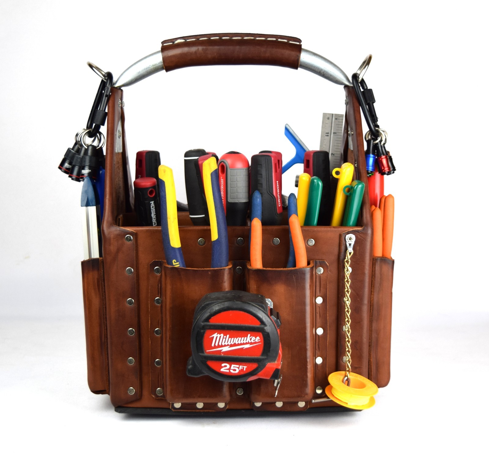 Electrician Leather Tool Bag Tuff-Tote Journeyman’s Stronghold tote 10X10 ANP