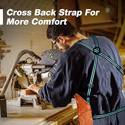 Leather Welding Apron, Heat Flame Resistant, 23″ x 36″ Heavy Duty Work Apron