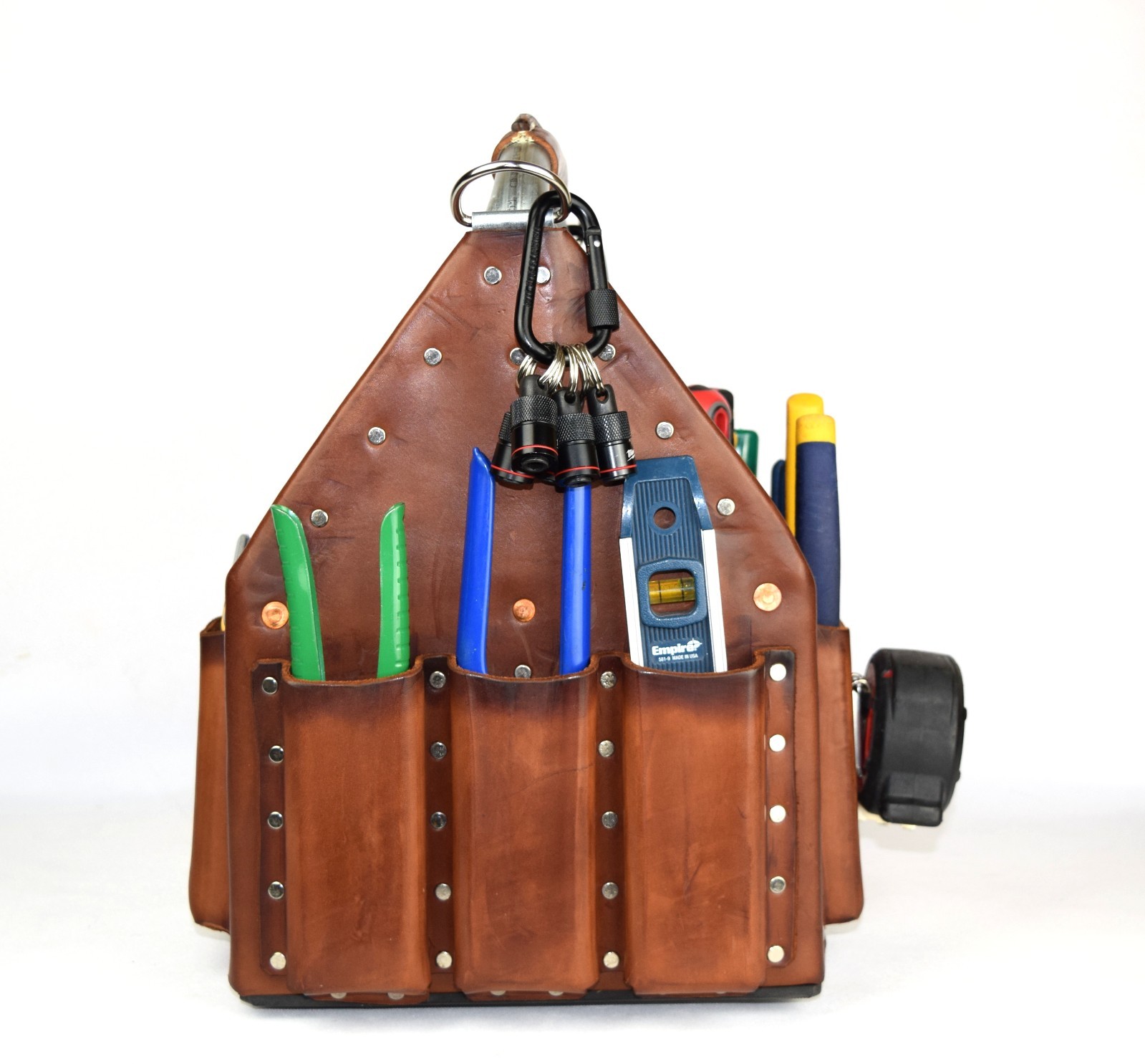 Electrician Leather Tool Bag Tuff-Tote Journeyman’s Stronghold tote 10X10 ANP