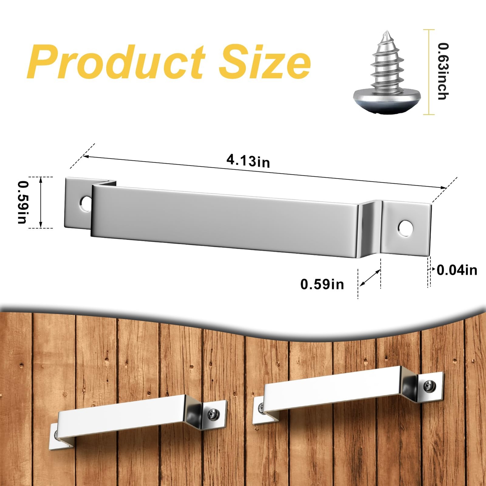 Tape Measure Holder – 6 Pack Stainless Steel Spring Clip Tool Organizer, Heavy D
